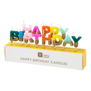 bougies happy birthday multicolore