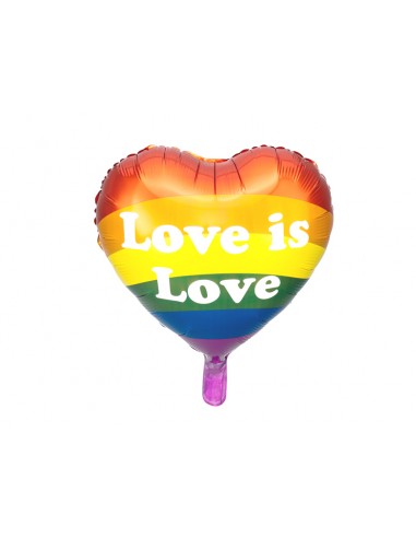Ballon coeur multicolore Love is Love