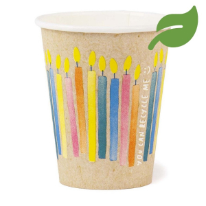 gobelet en carton anniversaire biodegradable