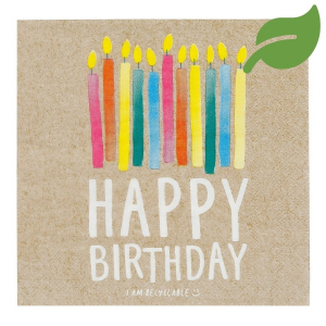 serviette papier happy birthday biodegradable