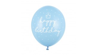 ballon baudruche bleu happy birthday