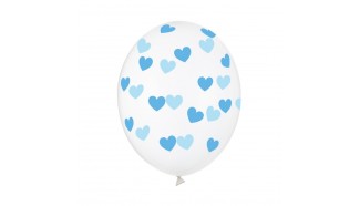 ballon coeur bleu baudruche