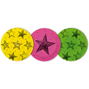Assiettes fluorescentes