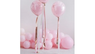 suspensions ballons rose gold