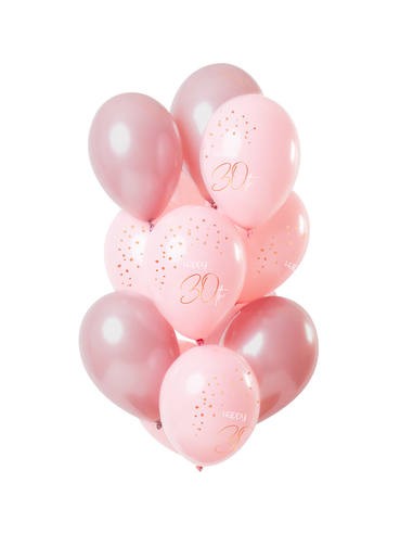 Bouquet de ballons d'anniversaire 30 ans rose blush