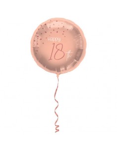 Ballon 20 ans Anniversaire Rose Gold air et hélium