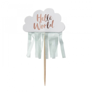 cake toppers hello world baby shower