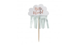 cake toppers hello world baby shower