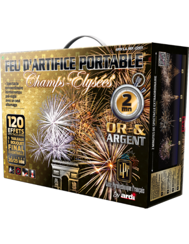 Feu d'artifice portable® Luxe Or & Argent (2 minutes)