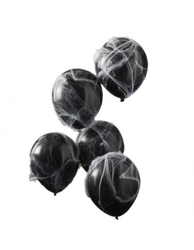 Halloween Décoration Ballon,25g Toile d’Araignees,2Metr Tissu Effrayante Noir,Guirlandes Citrouilles et Araignees Toile d’Araignees+3D d’Araignees,Ballon fantôme Ballons en Aluminium de Chauve-Souris 