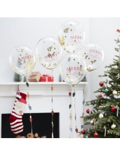 PAPIER CADEAU/EMBALLAGE - Noël brillant avec cadeaux blanc/rouge (70cm x  25m)