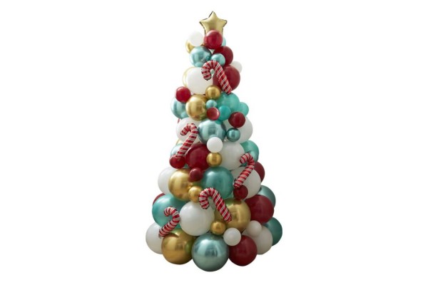 Kit arche à ballons - 40 ballons en latex - Noël Traditionnel