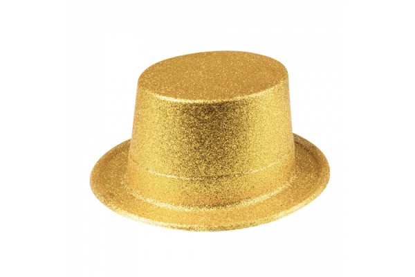 Chapeau à paillettes doré