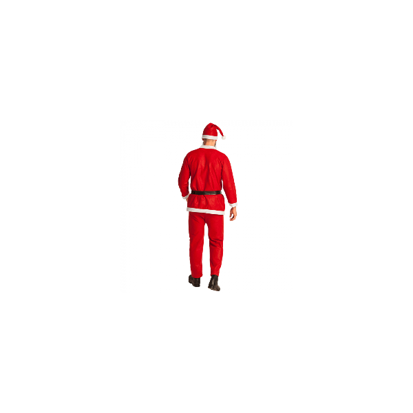 Déguisement Père Noël Complet Adulte 6 Pièces - Veste, Pantalon, Chapeau, Bottes, Ceinture, Gants - Tenue Fête De Noël