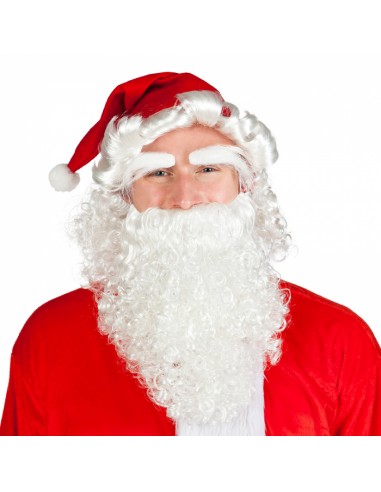 Déguisement Père Noël avec sourcils et barbe luxe homme