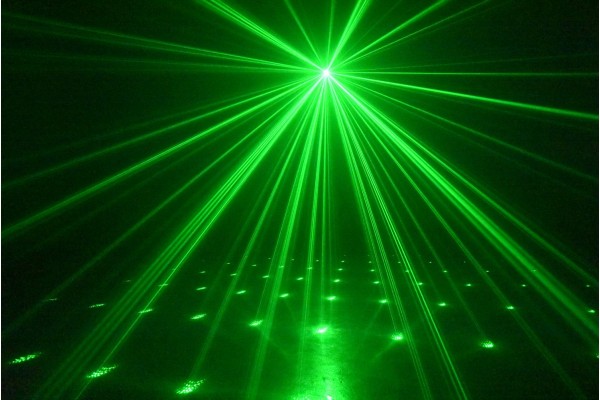 Jeu de lumière DERBY LED avec laser RG et stroboscope - RADICAL II