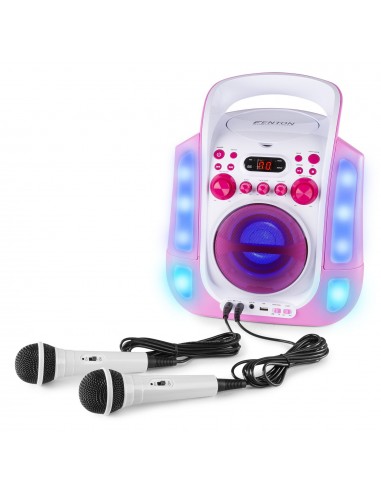 Auna Micro Karaoke avec 2 Microphones, Lecteur CD USB, Karaoké Complet  Enfant, Adulte, Micro Enfant pour Chanter Fille et Garcon, Micro Sans Fil