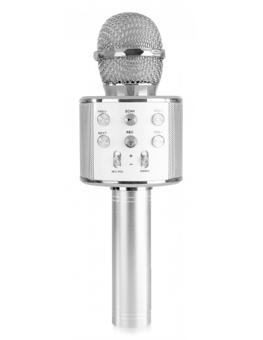 Micro Karaoké sans fil avec enceinte Bluetooth® intégrée iParty, avec effets  lumineux et fonction changement de voix 