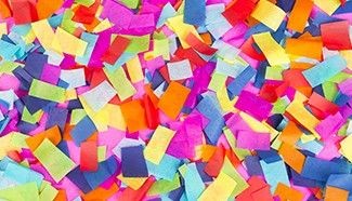 Confettis multicolores - 300 gr - Ballons, guirlandes, serpentins