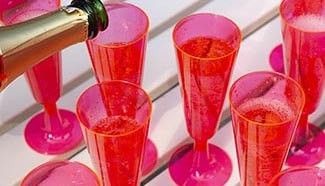 Flûtes à champagne en plastique