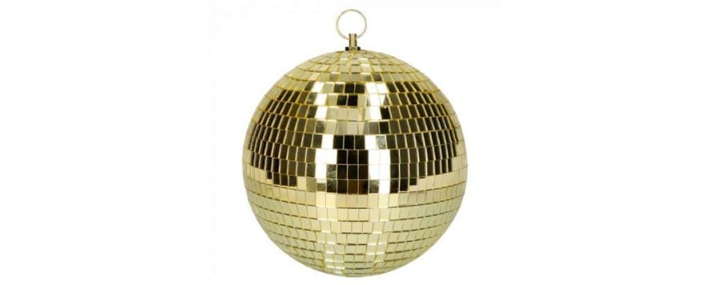 Boule à facettes disco dorée